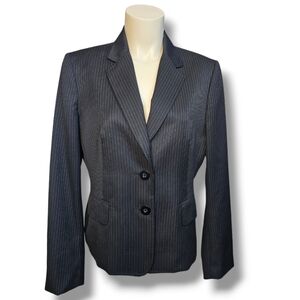 Anne Klein wool blend classic pinstripe blazer. 12P